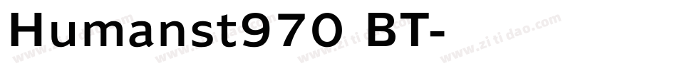 Humanst970 BT字体转换